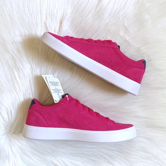 Adidas Originals Pink Suede Sleek Shoes - Picture 6 of 8